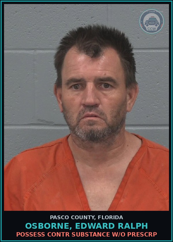 Booking mugshot of OSBORNE, EDWARD RALPH in Pasco County