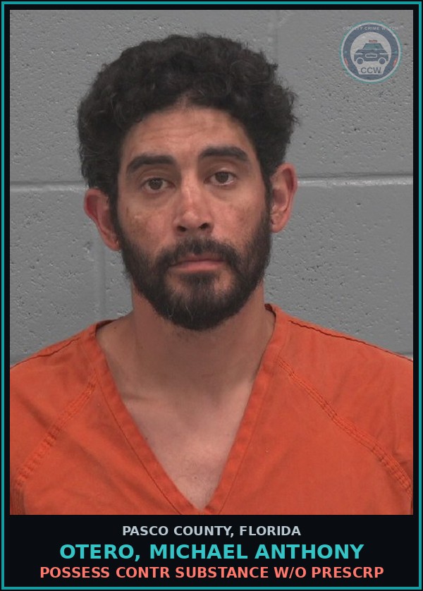 Booking mugshot of OTERO, MICHAEL ANTHONY in Pasco County