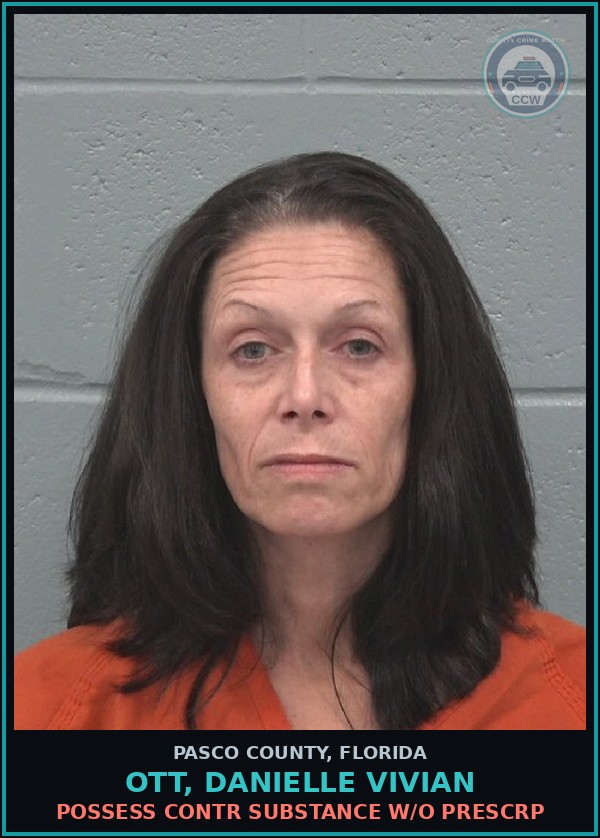 Booking mugshot of OTT, DANIELLE VIVIAN in Pasco County