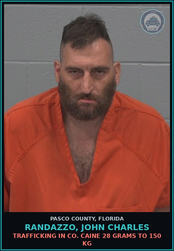 Booking mugshot of RANDAZZO, JOHN CHARLES in Pasco County