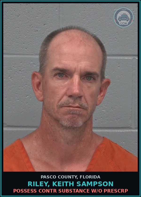 Booking mugshot of RILEY, KEITH SAMPSON in Pasco County