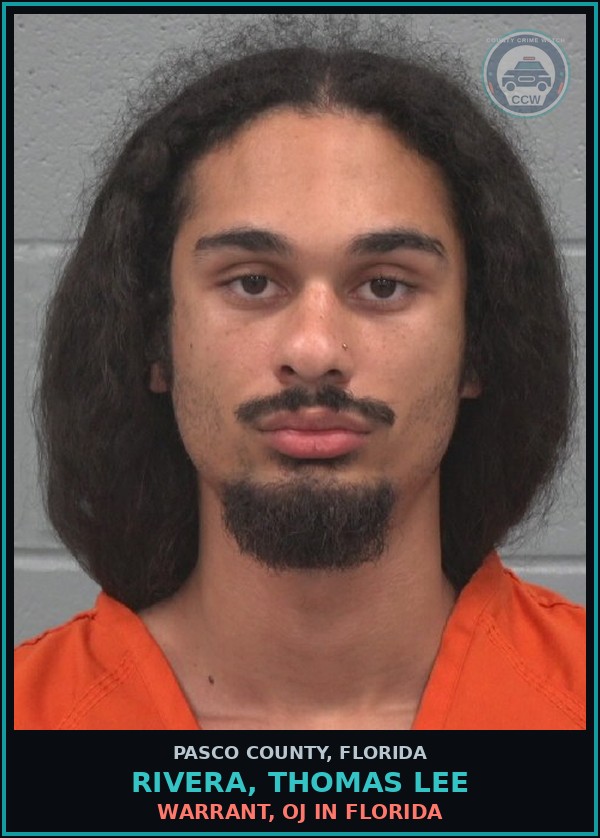 Booking mugshot of RIVERA, THOMAS LEE in Pasco County