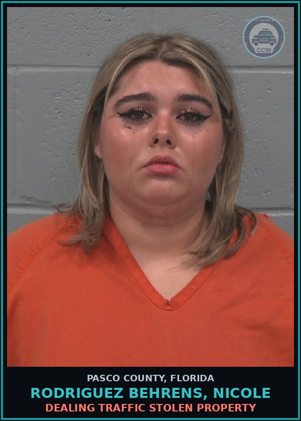 Booking mugshot of RODRIGUEZ BEHRENS, NICOLE in Pasco County