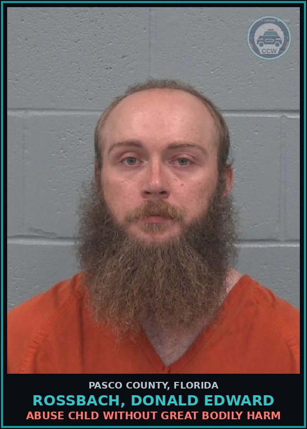 Booking mugshot of ROSSBACH, DONALD EDWARD in Pasco County