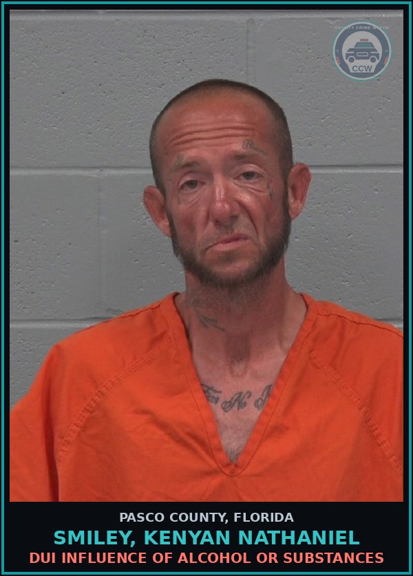 Booking mugshot of SMILEY, KENYAN NATHANIEL in Pasco County
