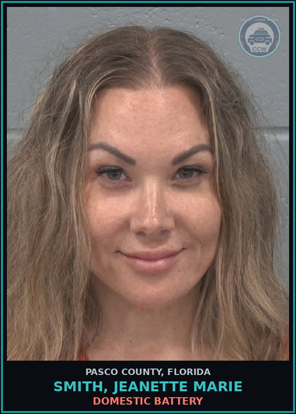 Booking mugshot of SMITH, JEANETTE MARIE in Pasco County