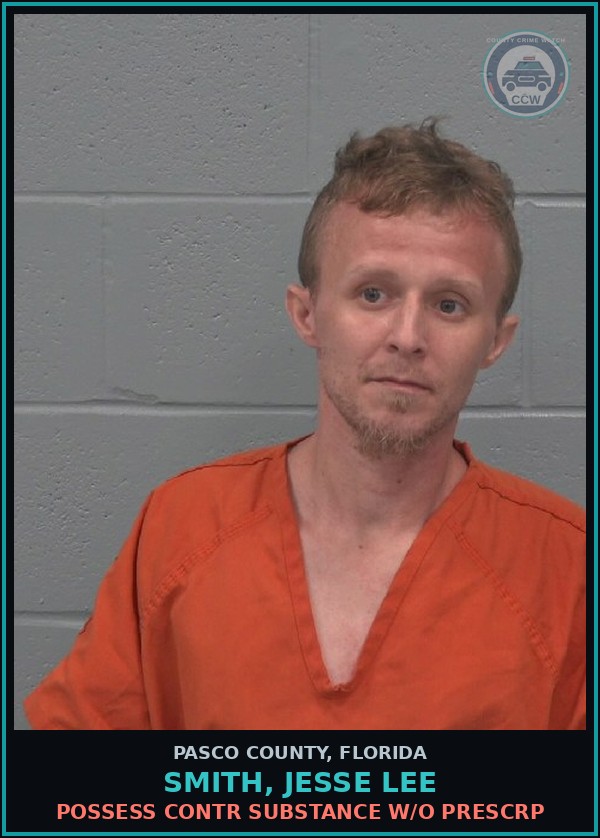 Booking mugshot of SMITH, JESSE LEE in Pasco County