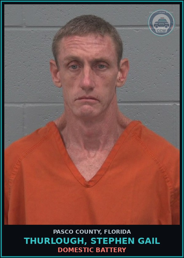 Booking mugshot of THURLOUGH, STEPHEN GAIL in Pasco County