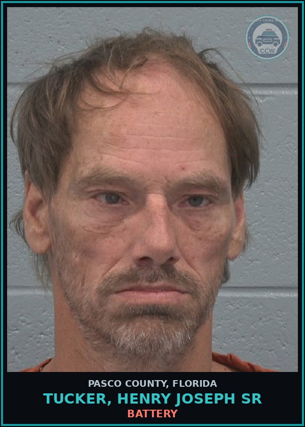 Booking mugshot of TUCKER, HENRY JOSEPH SR in Pasco County