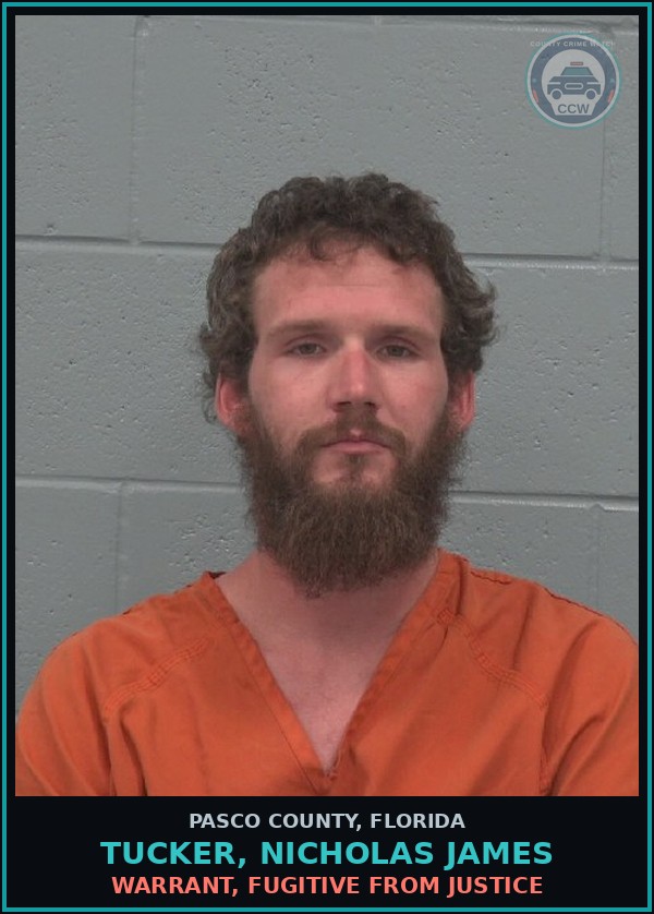 Booking mugshot of TUCKER, NICHOLAS JAMES in Pasco County