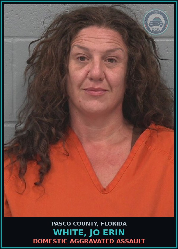 Booking mugshot of WHITE, JO ERIN in Pasco County