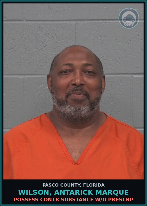 Booking mugshot of WILSON, ANTARICK MARQUE in Pasco County