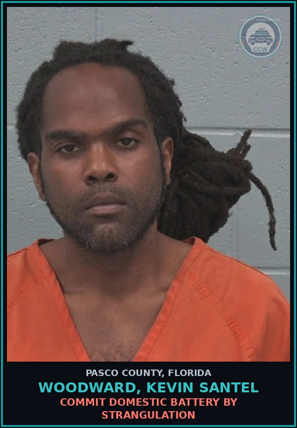 Booking mugshot of WOODWARD, KEVIN SANTEL in Pasco County