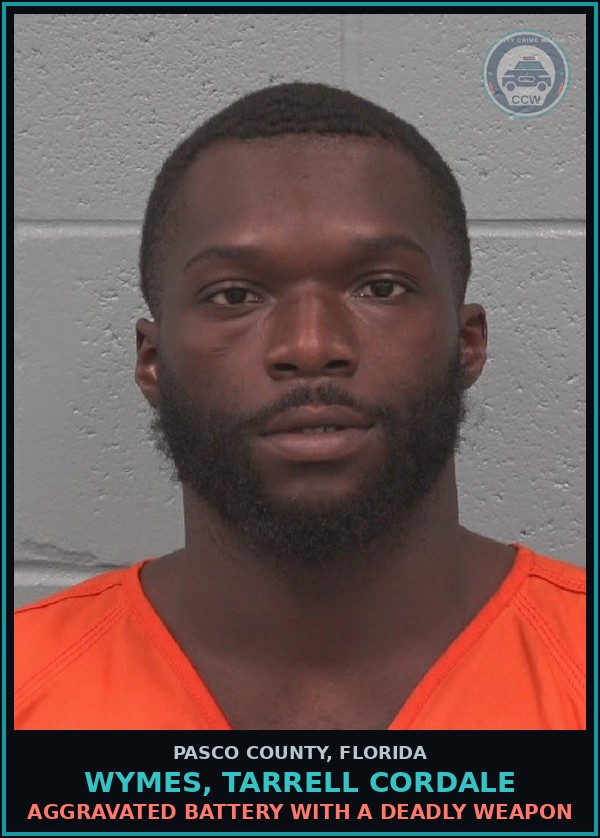 Booking mugshot of WYMES, TARRELL CORDALE in Pasco County