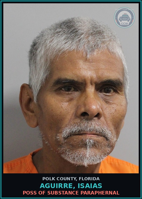 Booking mugshot of AGUIRRE, ISAIAS in Polk County