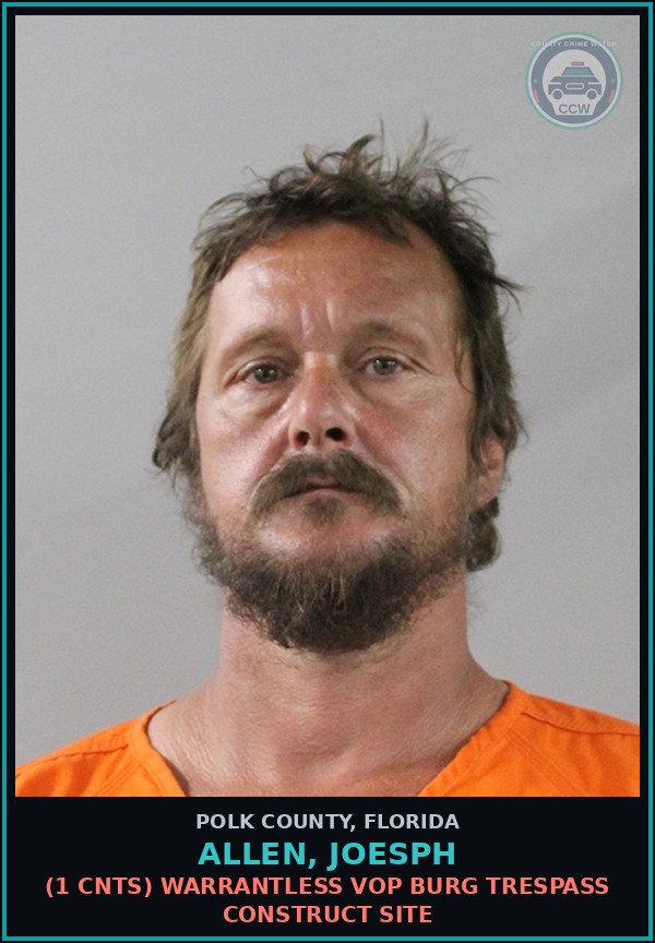 Booking mugshot of ALLEN, JOESPH in Polk County