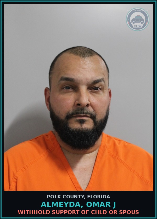 Booking mugshot of ALMEYDA, OMAR J in Polk County