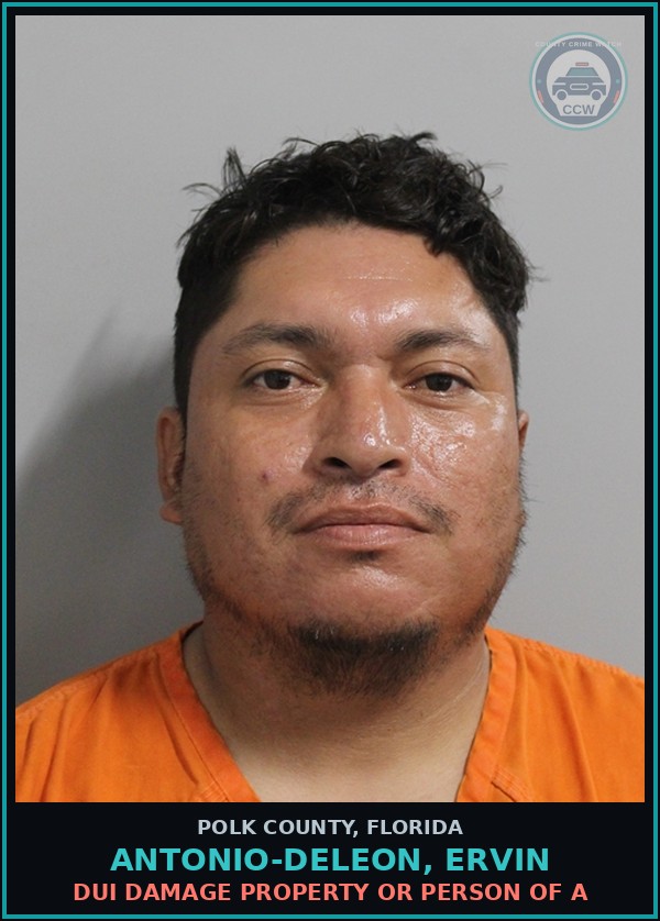 Booking mugshot of ANTONIO-DELEON, ERVIN in Polk County