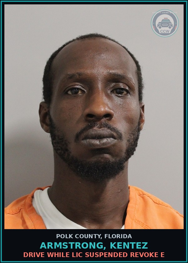 Booking mugshot of ARMSTRONG, KENTEZ in Polk County