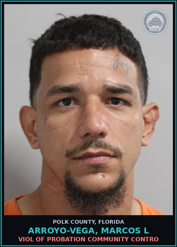 Booking mugshot of ARROYO-VEGA, MARCOS L in Polk County