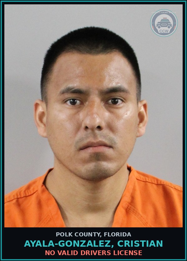 Booking mugshot of AYALA-GONZALEZ, CRISTIAN in Polk County