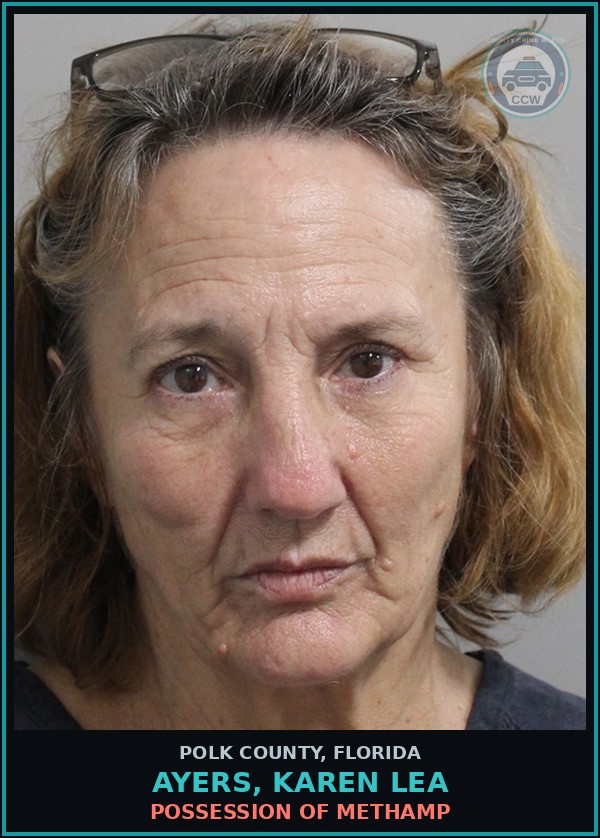 Booking mugshot of AYERS, KAREN LEA in Polk County