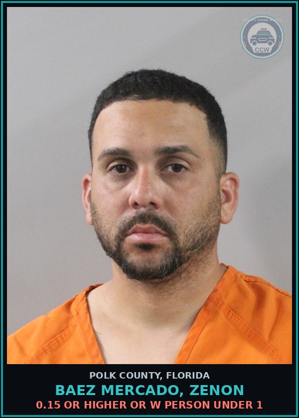 Booking mugshot of BAEZ MERCADO, ZENON in Polk County