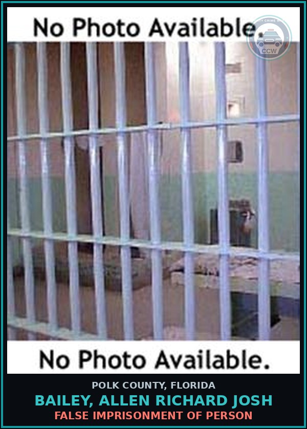 Booking mugshot of BAILEY, ALLEN RICHARD JOSH in Polk County
