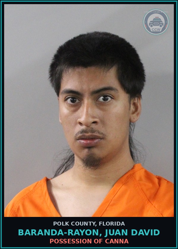 Booking mugshot of BARANDA-RAYON, JUAN DAVID in Polk County