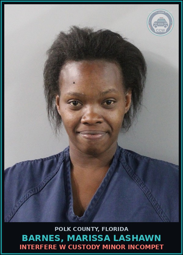 Booking mugshot of BARNES, MARISSA LASHAWN in Polk County
