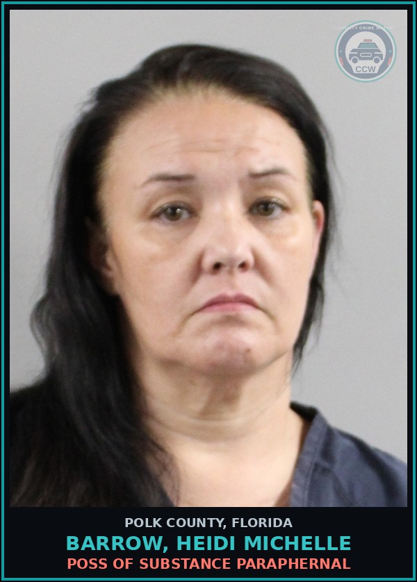 Booking mugshot of BARROW, HEIDI MICHELLE in Polk County