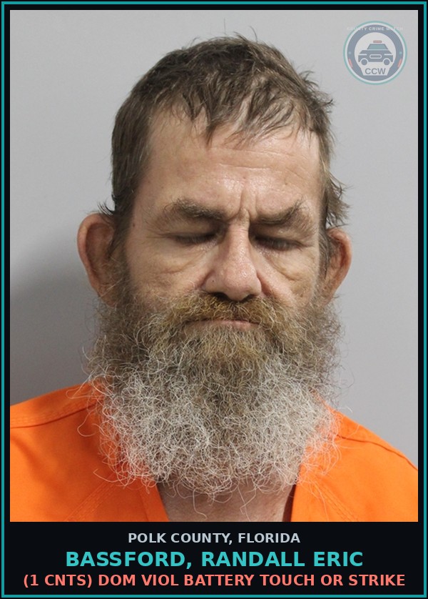 Booking mugshot of BASSFORD, RANDALL ERIC in Polk County