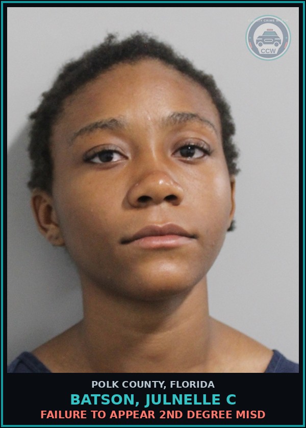 Booking mugshot of BATSON, JULNELLE C in Polk County
