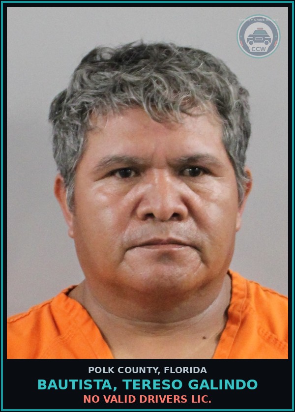 Booking mugshot of BAUTISTA, TERESO GALINDO in Polk County