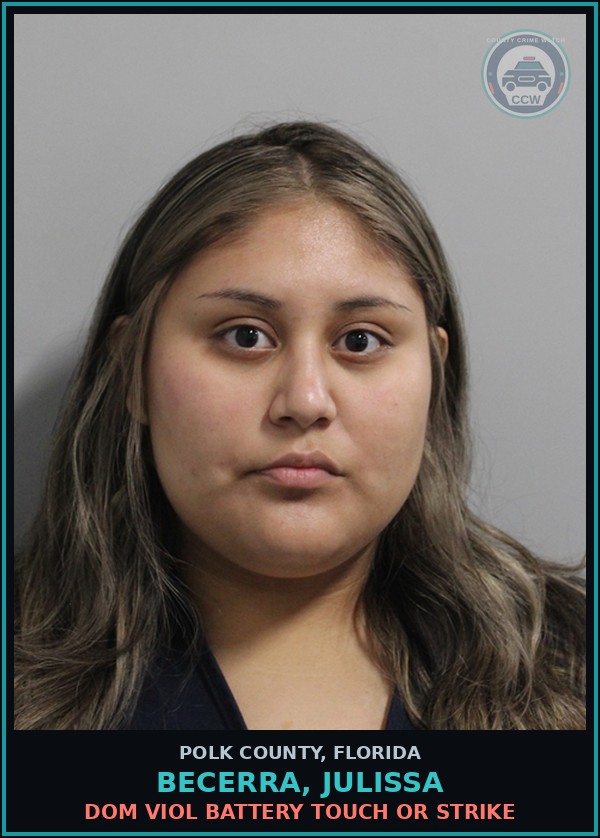 Booking mugshot of BECERRA, JULISSA in Polk County
