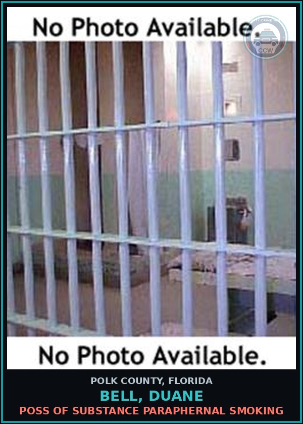 Booking mugshot of BELL, DUANE in Polk County