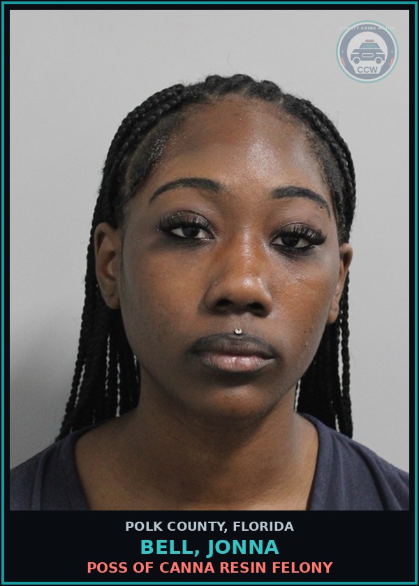 Booking mugshot of BELL, JONNA in Polk County
