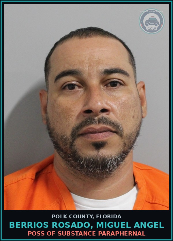 Booking mugshot of BERRIOS ROSADO, MIGUEL ANGEL in Polk County