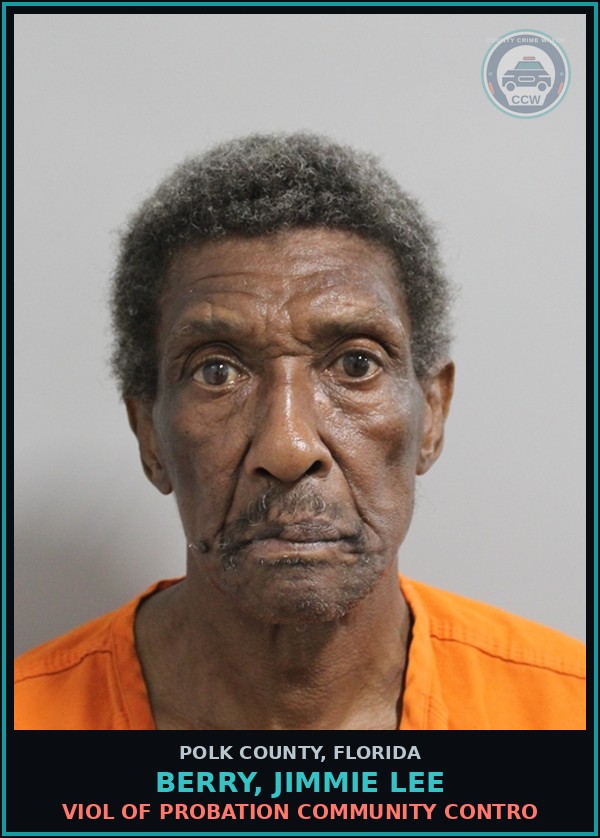 Booking mugshot of BERRY, JIMMIE LEE in Polk County