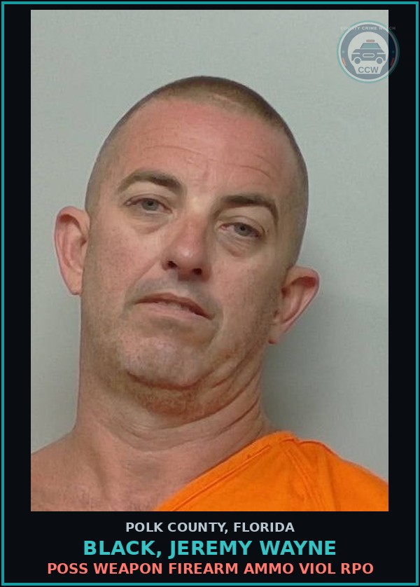 Booking mugshot of BLACK, JEREMY WAYNE in Polk County