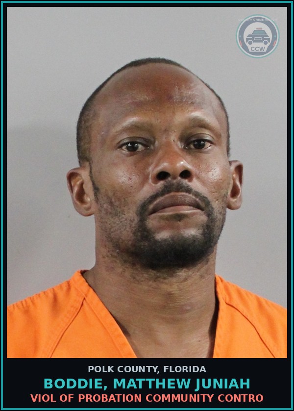 Booking mugshot of BODDIE, MATTHEW JUNIAH in Polk County