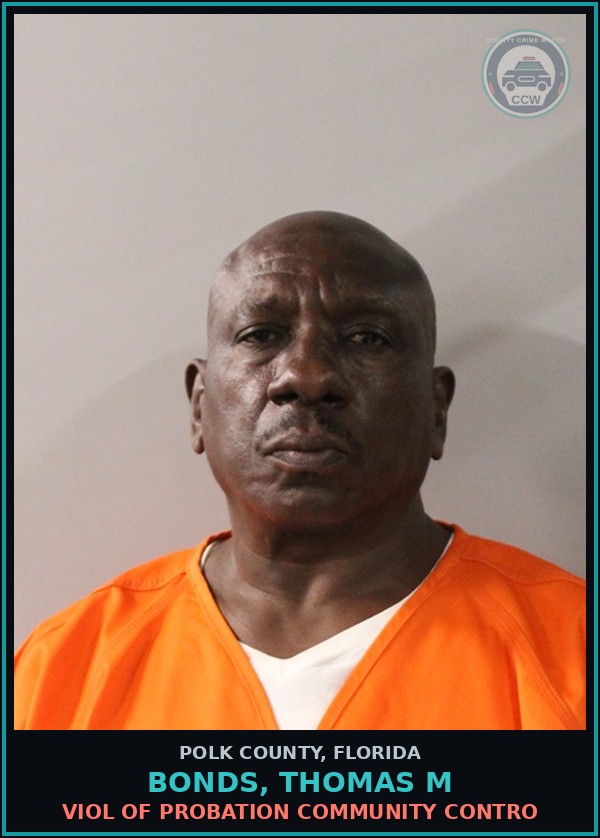 Booking mugshot of BONDS, THOMAS M in Polk County