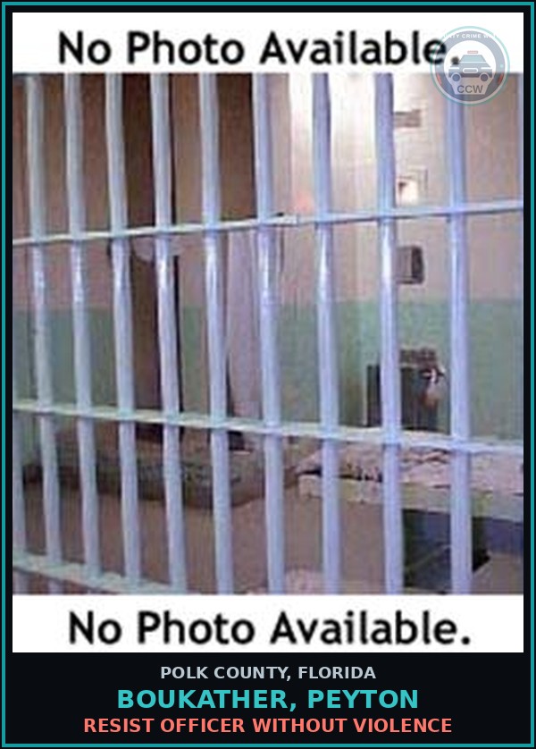 Booking mugshot of BOUKATHER, PEYTON in Polk County