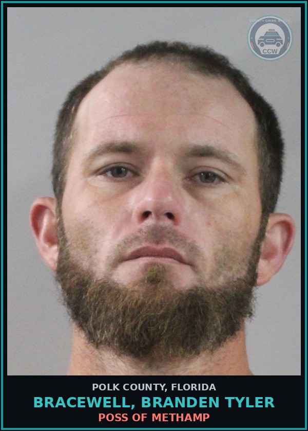 Booking mugshot of BRACEWELL, BRANDEN TYLER in Polk County