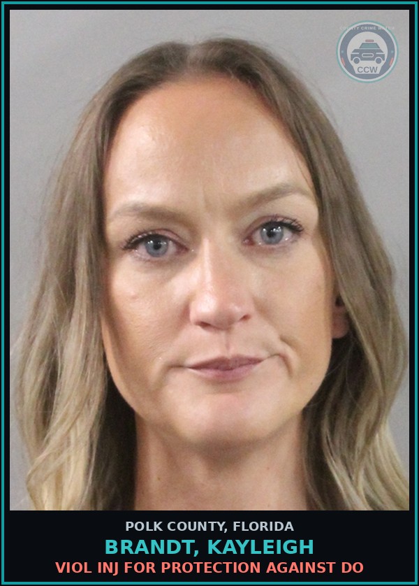 Booking mugshot of BRANDT, KAYLEIGH in Polk County