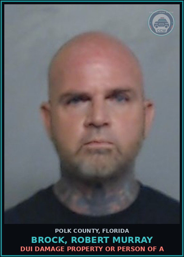 Booking mugshot of BROCK, ROBERT MURRAY in Polk County