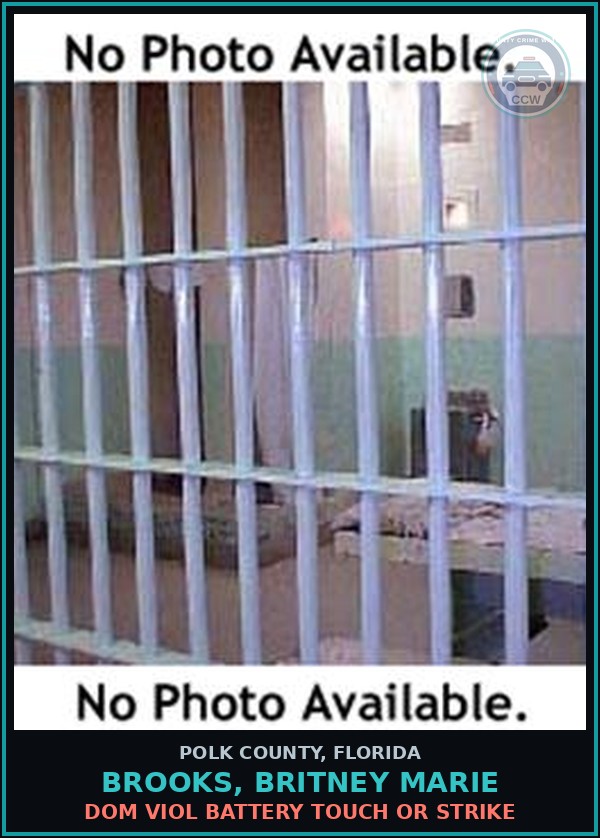 Booking mugshot of BROOKS, BRITNEY MARIE in Polk County