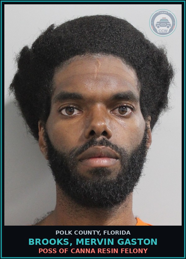 Booking mugshot of BROOKS, MERVIN GASTON in Polk County