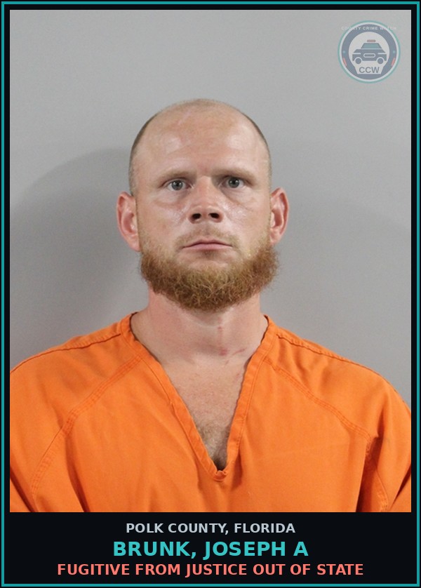 Booking mugshot of BRUNK, JOSEPH A in Polk County