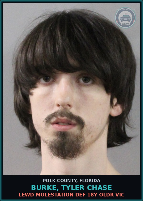Booking mugshot of BURKE, TYLER CHASE in Polk County